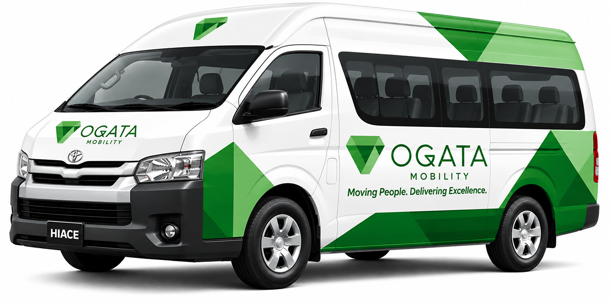 Toyota Hiace in Ogata Mobility livery